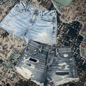 American Eagle Outfitters Light and Dark Denim Shorts